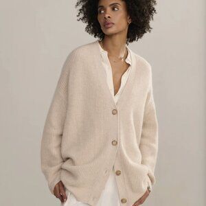 Jenni Kayne Cashmere Cocoon Cardigan XXS Oatmeal